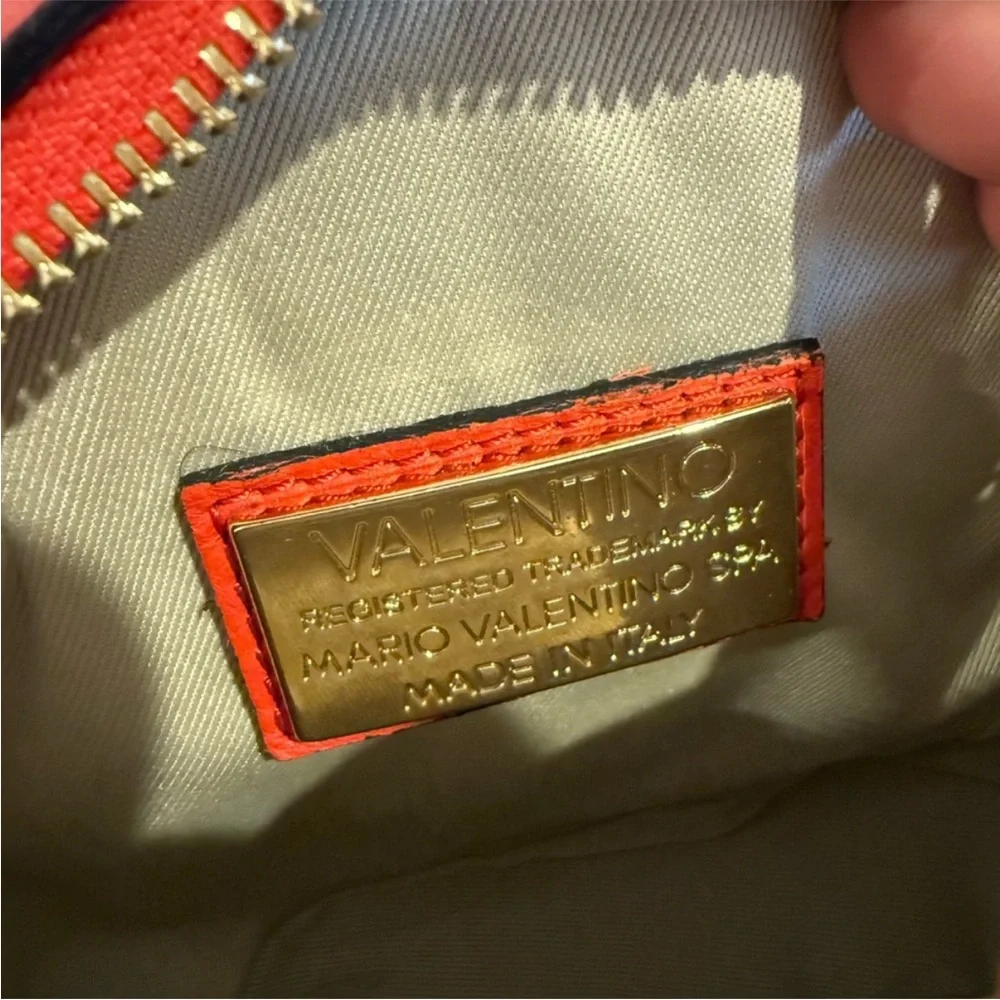 Valentino Vibrant Red Crossbody Bag with Gold Chain - Picture 8 of 8